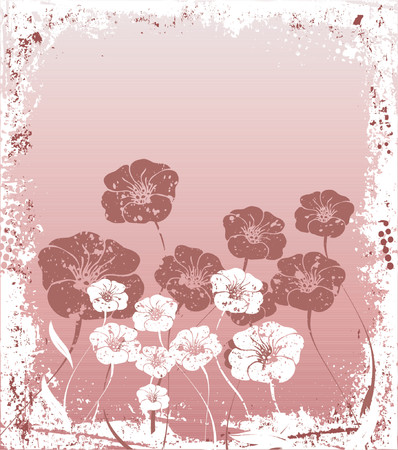 Floral grunge - vectorのイラスト素材