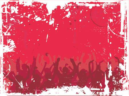 Audience on grunge - vectorのイラスト素材