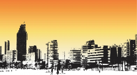 Benidorm, Spain grunge style - vectorのイラスト素材