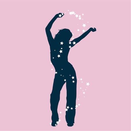 Female dancing - vectorのイラスト素材