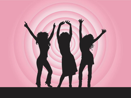 Disco divas - vectorのイラスト素材