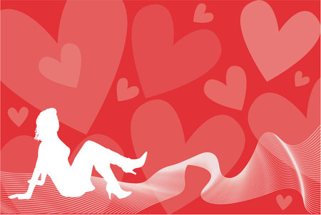 Riding the wave of love - vectorのイラスト素材