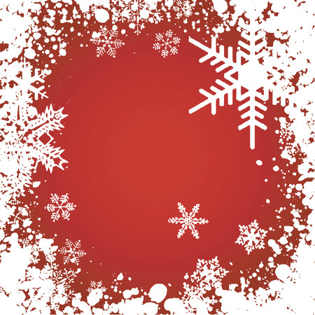 Grunge snowflake background - vectorのイラスト素材