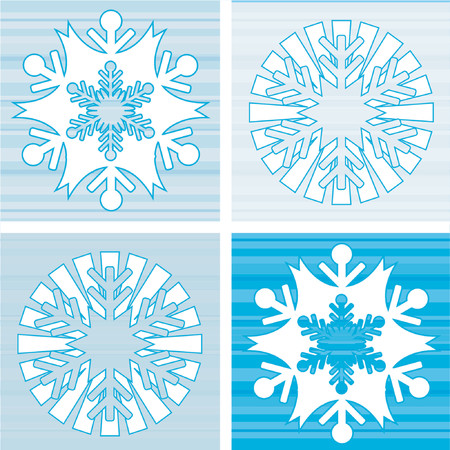 Snowflake background - vectorのイラスト素材
