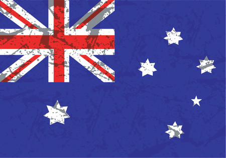 Grunge Australian flag - vectorのイラスト素材