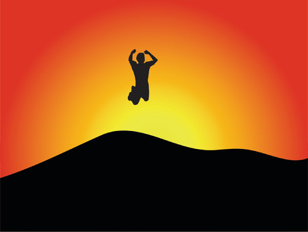 Jump for joy - vectorのイラスト素材