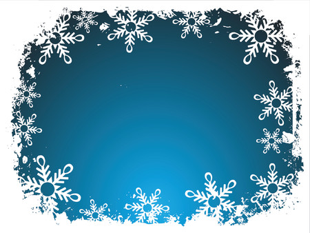 Snowflake border - vectorのイラスト素材