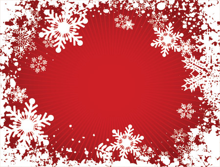 Grunge snowflake background - vectorのイラスト素材