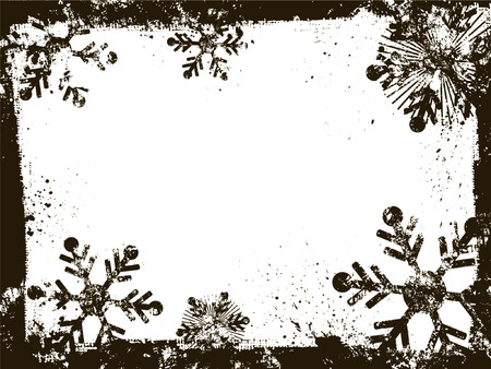 Grunge snowflake background - vectorのイラスト素材