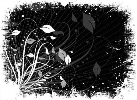 Floral grunge - vectorのイラスト素材