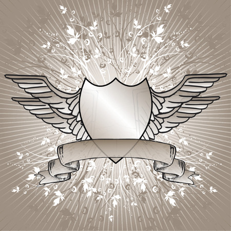 Decorative grunge shield - vectorのイラスト素材