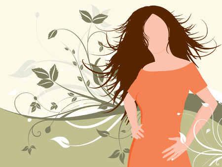 Floral female - vectorのイラスト素材