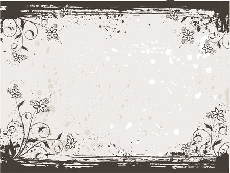 Floral grunge - vectorのイラスト素材