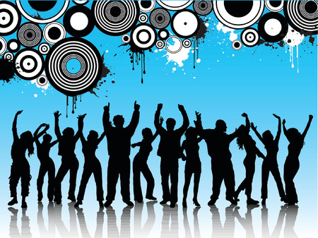 Retro grunge party - vectorのイラスト素材