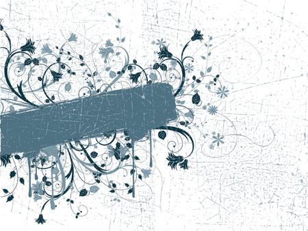 Floral grunge - vectorのイラスト素材