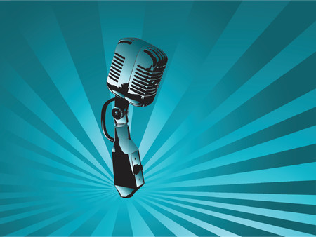 Retro microphone - vectorのイラスト素材