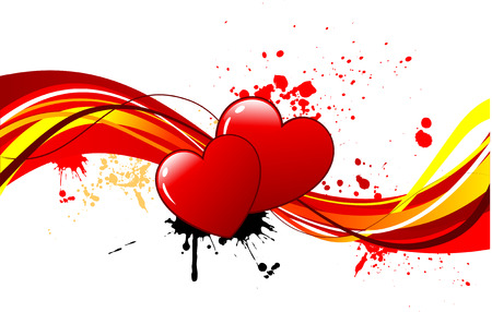 Grunge Valentines - vectorのイラスト素材