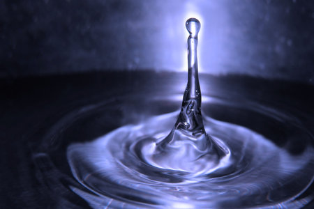Close up shot of a water drop