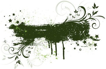 Floral grunge - vectorのイラスト素材