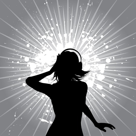 Grunge music female - vectorのイラスト素材