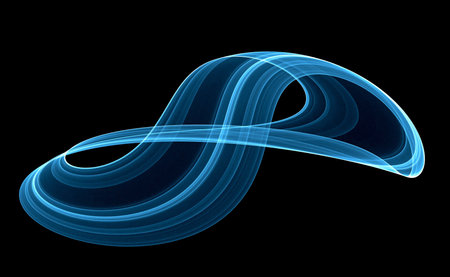 Abstract background of flowing curves