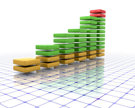3D render of a chart