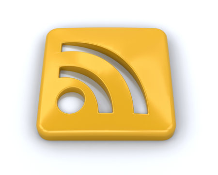 3D render of an RSS symbol