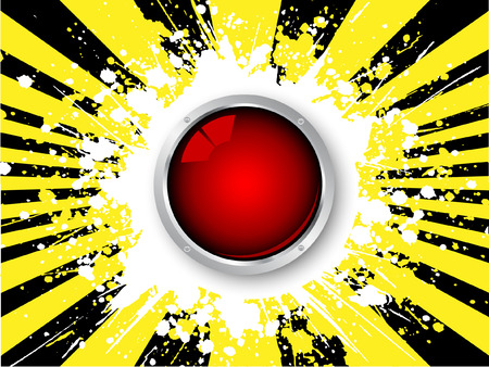 Metallic glossy icon on grunge backgroundのイラスト素材