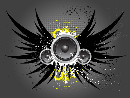 Grunge style music backgroundのイラスト素材