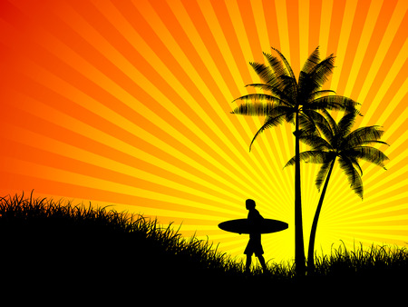 Morning surferのイラスト素材