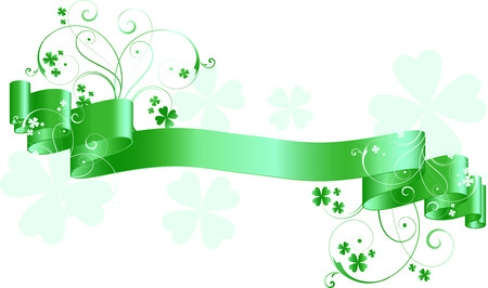 Green scroll with St. Patricks day themeのイラスト素材