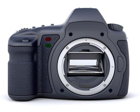3D digital camera without the lens isolated 