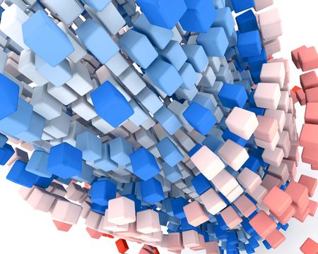 3d render of abstract box backgroundの写真素材