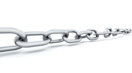 3d render of a chain isolated on whiteの写真素材