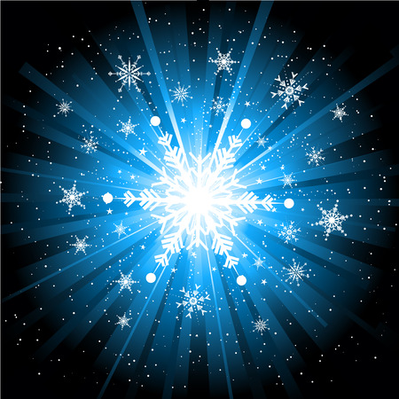 Christmas background of snowflakes and stars のイラスト素材