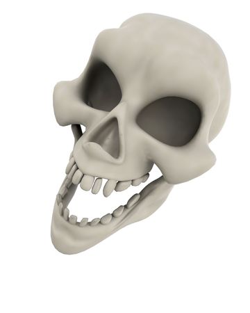 3D Render of a Halloween Evil Skull Headの写真素材