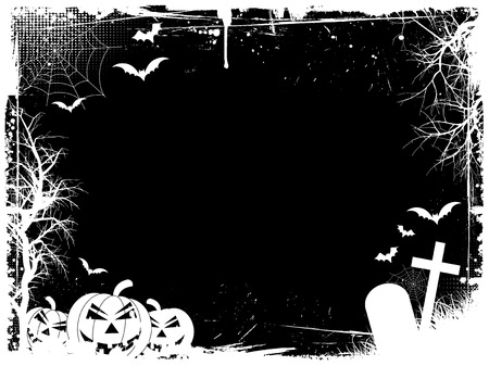 Grunge Halloween borderのイラスト素材