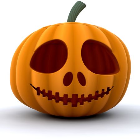 3D render of a pumpkinの写真素材