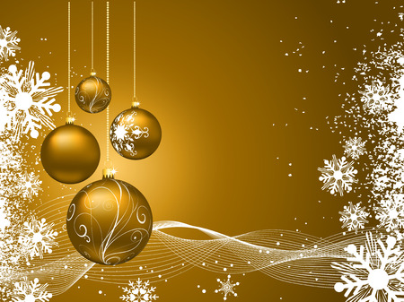 Golden Christmas backgroundのイラスト素材