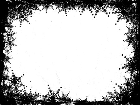 Grunge style snowflake backgroundのイラスト素材