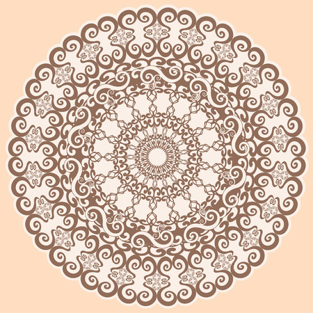 Detailed circular decorative background patternのイラスト素材