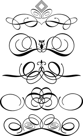 Collection of decorative ornaments - ideal for use of page breaksの写真素材