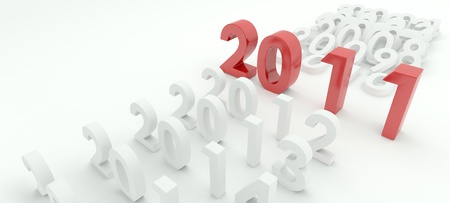 3D render depicting new year 2011transitionの写真素材