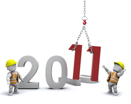 3D render depicting Bringing the new year inの写真素材