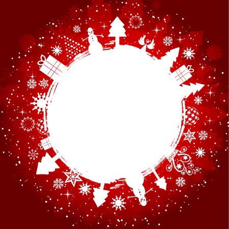 Grunge styled Christmas backgroundのイラスト素材