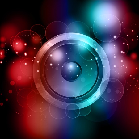 Abstract background with speakers using bright coloursのイラスト素材