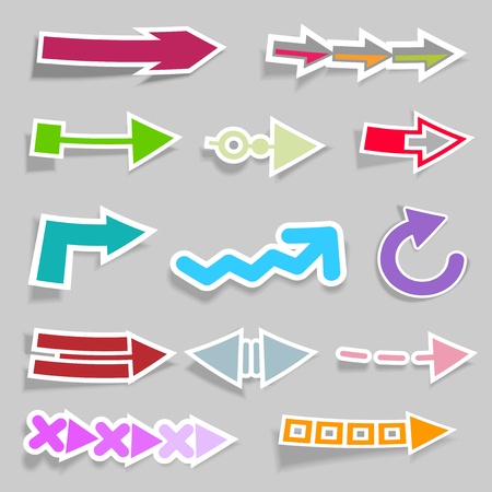 Large collection of various arrow shaped symbolsのイラスト素材