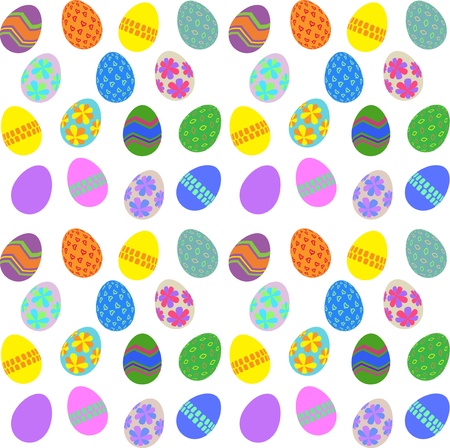 Seamless tile background of colourful Easter eggsの写真素材