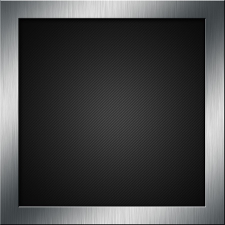 Carbon fibre background with a brushed metal frameの写真素材