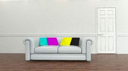 3D render of a Modern architectural interior の写真素材